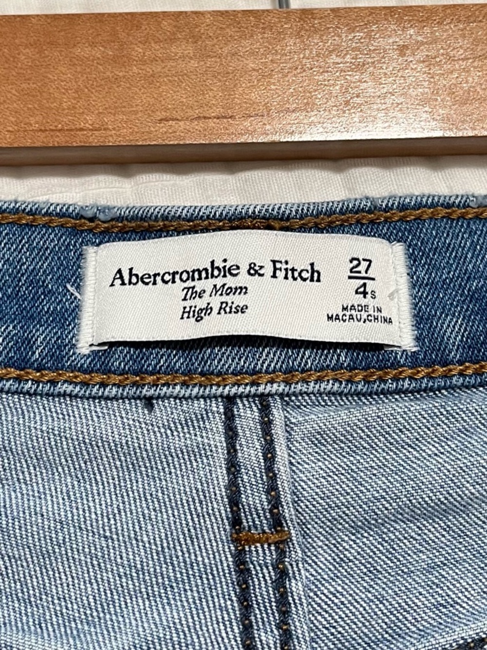 Abercrombie & Fitch Light Blue High-Rise Mom Jeans